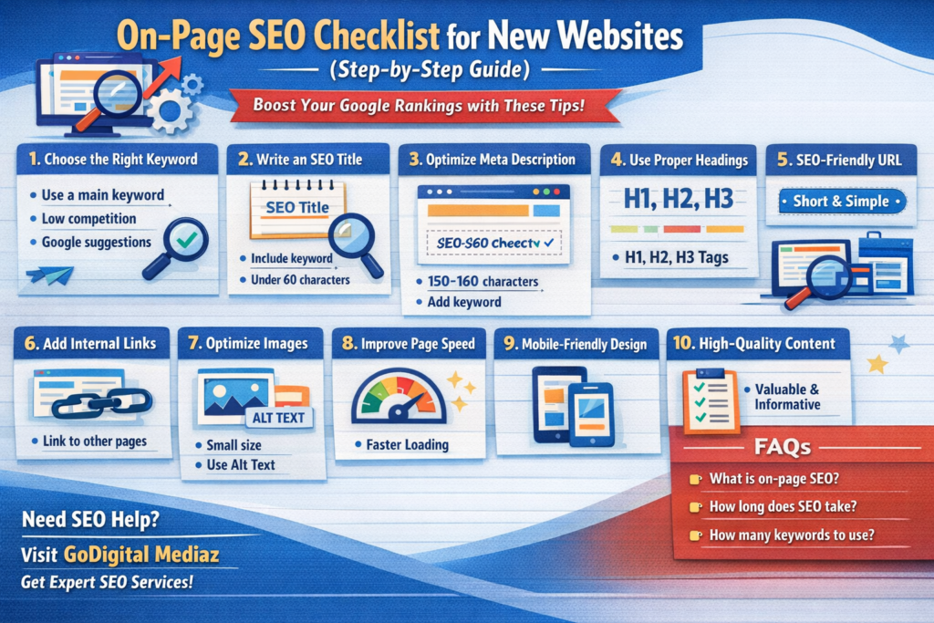 on page seo checklist for new websites